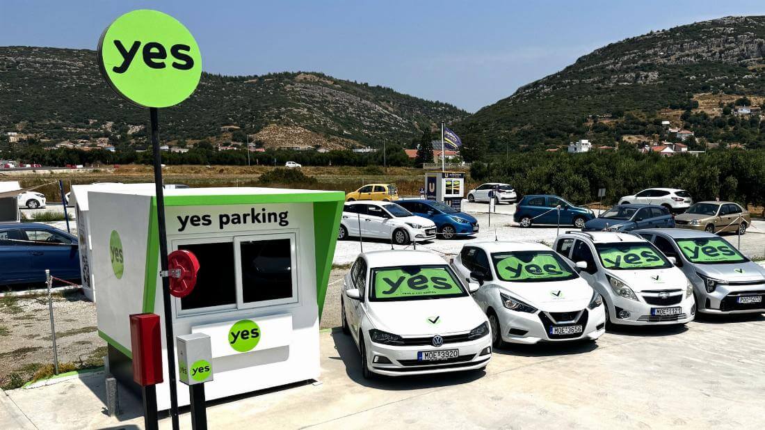 yes Parkplatz Samos Flughafen